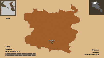 Naklejka premium Lori, province of Armenia,. Previews. Pattern