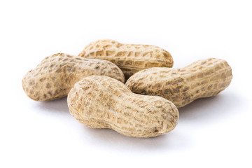 peanuts isolated on white background