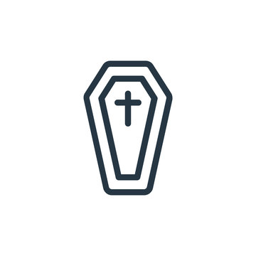 Funeral Icon Vector From Medical Items Concept. Thin Line Illustration Of Funeral Editable Stroke. Funeral Linear Sign For Use On Web And Mobile Apps, Logo, Print Media..