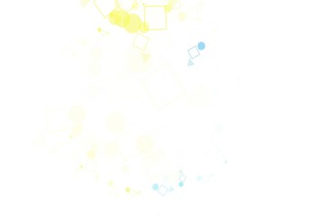 Light Green, Yellow vector pattern with polygonal style with circles.