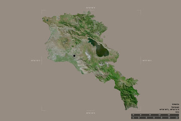 Regional division of Armenia. Satellite