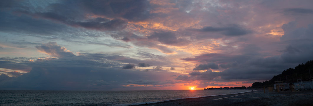 Sunset at the black sea