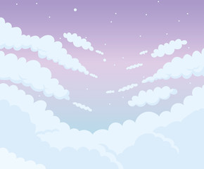 evening sky clouds background design cartoon