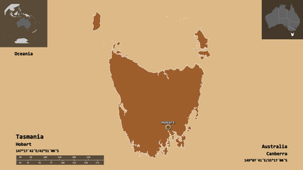 Tasmania, state of Australia,. Previews. Pattern