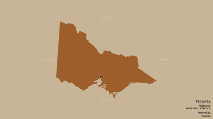 Victoria - Australia. Bounding box. Pattern