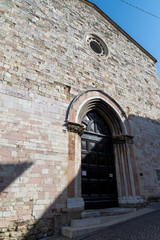 Fototapeta na wymiar Church of Sant'Agostino in the center of Montefalco