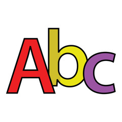 Isolated ABC colored icon