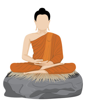 isolated the buddha vector design
