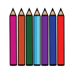 Set of colored pencils