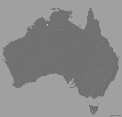 Australia on solid. Bilevel