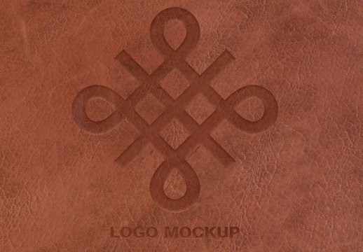Logo Effect on Leather Mockup