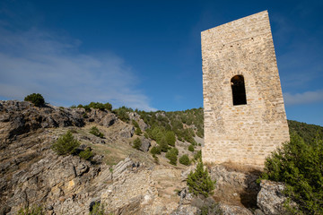 Fototapeta na wymiar torreón de origen islámico, Chaorna, Soria, comunidad autónoma de Castilla y León, Spain, Europe