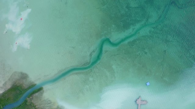 Bird&rsquo;s Eye View, Scenic view of Achensee lake in Austria, Parasailing lake and water ripple in the background.