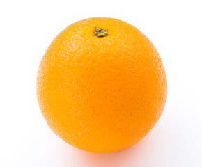 Close-up fresh Sunkist orange on the bright background