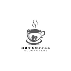cup of coffee, logo illustration design template vector