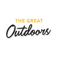 The Great Outdoors Vector Text Illustration Background