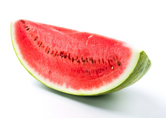 Slice of watermelon isolated on bright background