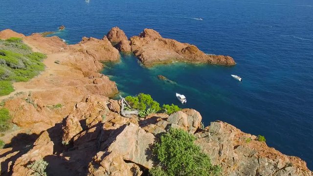 France, Cote d'azur, Var, Aerial view of cap Esterel