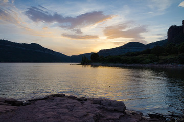 Sunset and blue hour in the Sau swamp