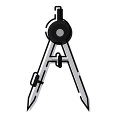 Isolated school compass icon