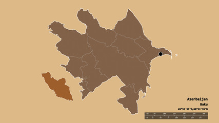 Location of Nakhchivan, region of Azerbaijan,. Pattern