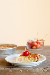  Cherry clafoutis - traditional French sweet fruit dessert.