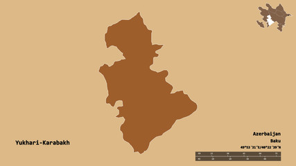 Yukhari-Karabakh, region of Azerbaijan, zoomed. Pattern