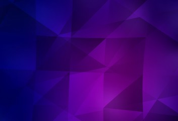 Fototapeta premium Dark Purple, Pink vector gradient triangles pattern.