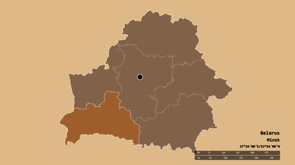 Obraz premium Location of Brest, region of Belarus,. Pattern