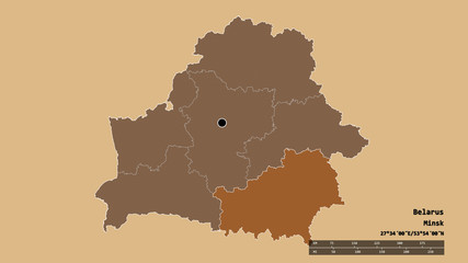 Location of Homyel', region of Belarus,. Pattern