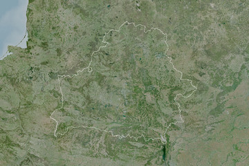 Belarus outlined. Satellite