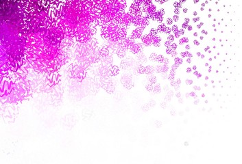 Light Purple, Pink vector texture with bent lines.