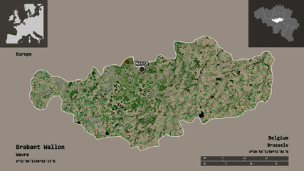 Brabant Wallon, province of Belgium,. Previews. Satellite