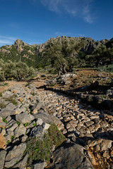 Fototapeta na wymiar paved path of Balitx, Mallorca, Balearic Islands, Spain