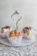 cupcakes with whipped cream and berries