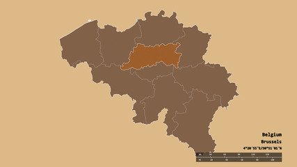 Location of Vlaams Brabant, province of Belgium,. Pattern
