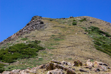 Switchback Trail on a Rigorous Hiking Trail in Colorado