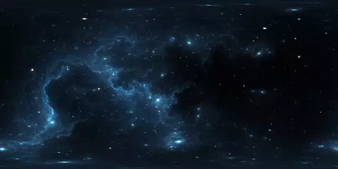 360-Grad-Raumhintergrund. Rätselhafte Strukturen der interstellaren Molekülwolken. Extrem tiefes Feld. Panorama, Umgebung 360°-HDRI-Karte. Gleichwinklige Projektion © Peter Jurik