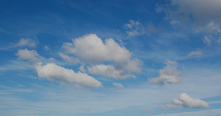 White cloud over clear blue sky