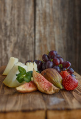 cheese and grapes