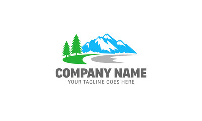Mountain Nature Logo Vector