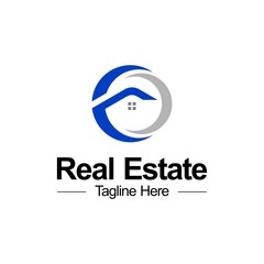 real estate company Construction Architecture Building logo template