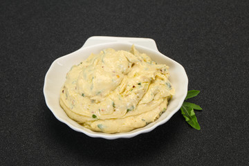 Hummus snack with olive oil