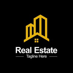 real estate company Construction Architecture Building logo template