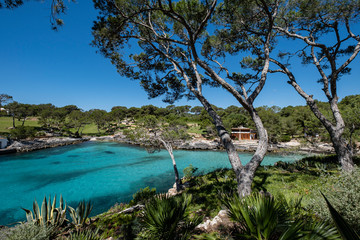 Cala Sa Mitjana, Felanitx, Mallorca, Balearic Islands, Spain