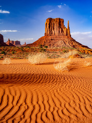 Monument valley west mitten sunset sand ripples © Scott Bufkin