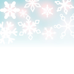 abstract background of snowflakes and lights, christmas wallpaper