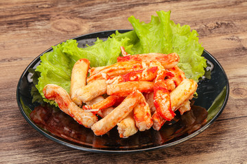 Natural luxury crab meat fillet