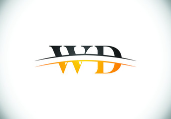 Initial Monogram Letter W D Logo Design Vector Template. Graphic Alphabet Symbol for Corporate Business Identity