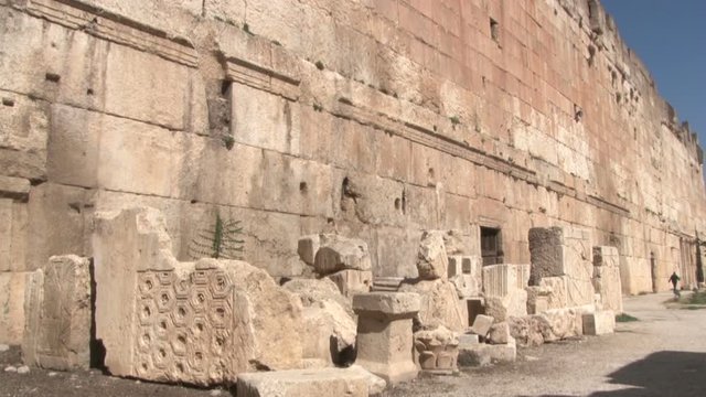 The Baalbek Roman Ruins in Lebanon, an UNESCO World Heritage site